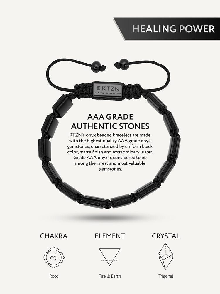 Black Onyx Beaded Bracelet - Havana