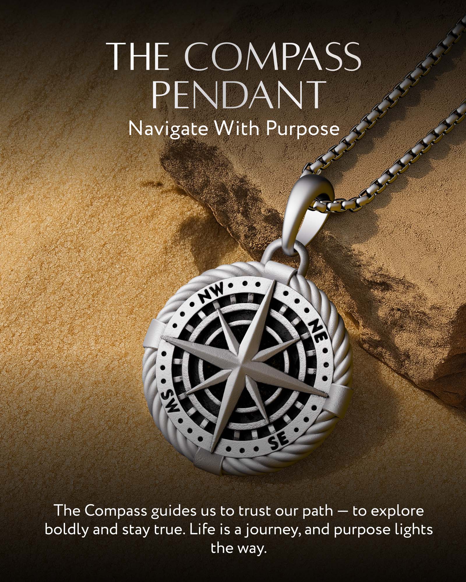 Compass Pendant Necklace