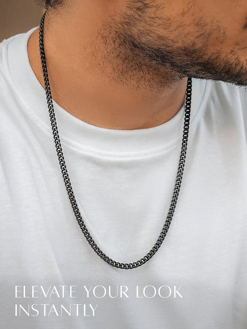Black Cuban Link Chain (3.5mm)