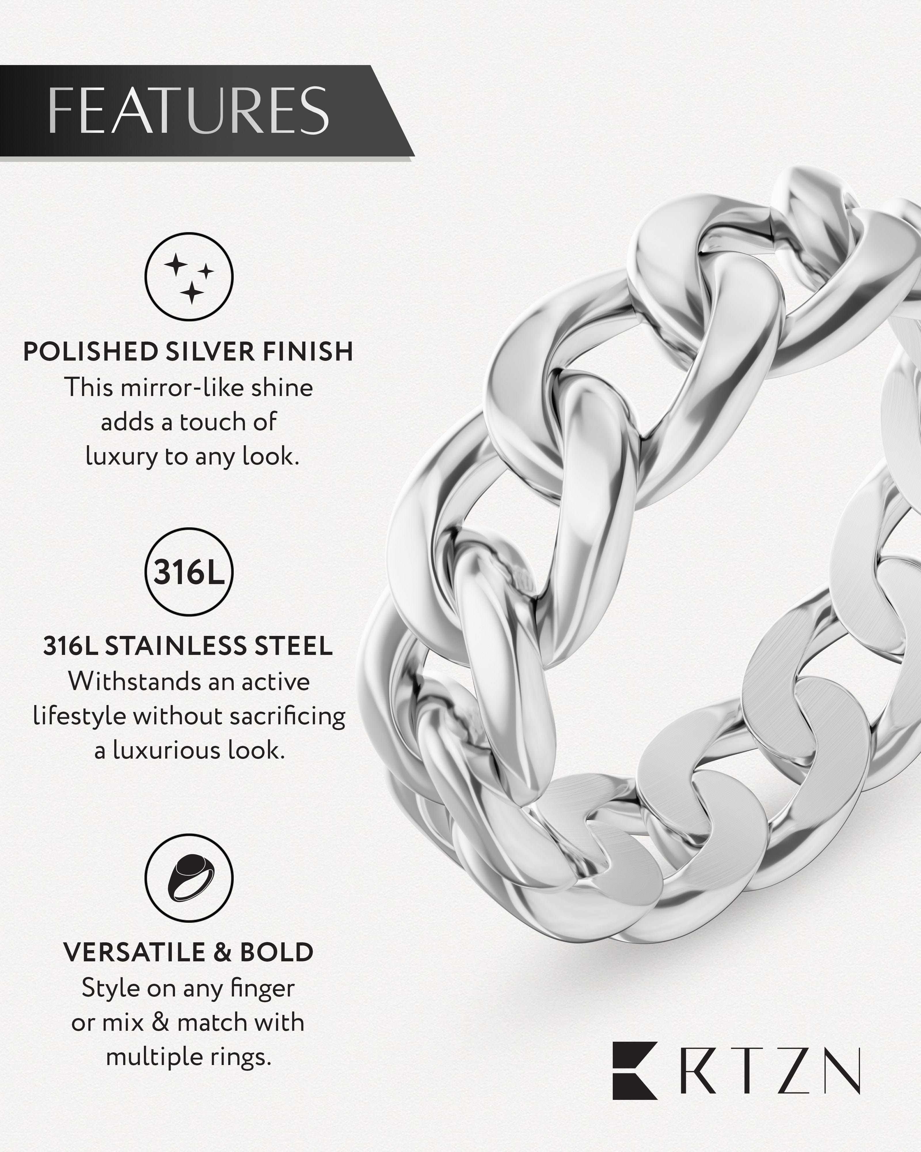 Cuban Link Ring (Silver)