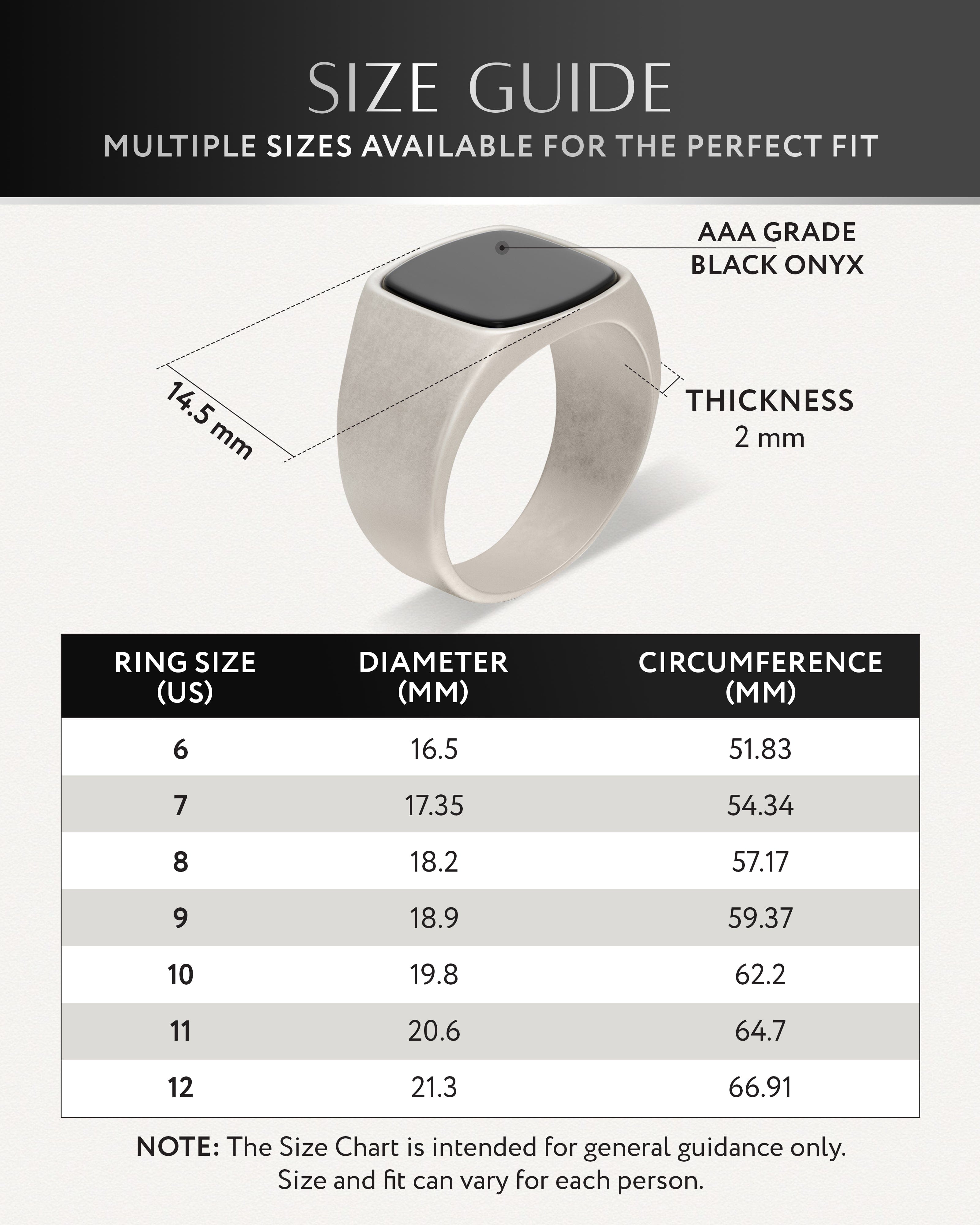 Black Onyx Cushion Signet Ring