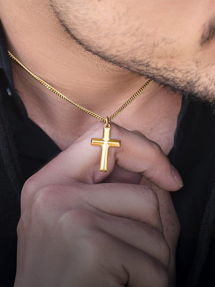 Cross Pendant Necklace (Gold)