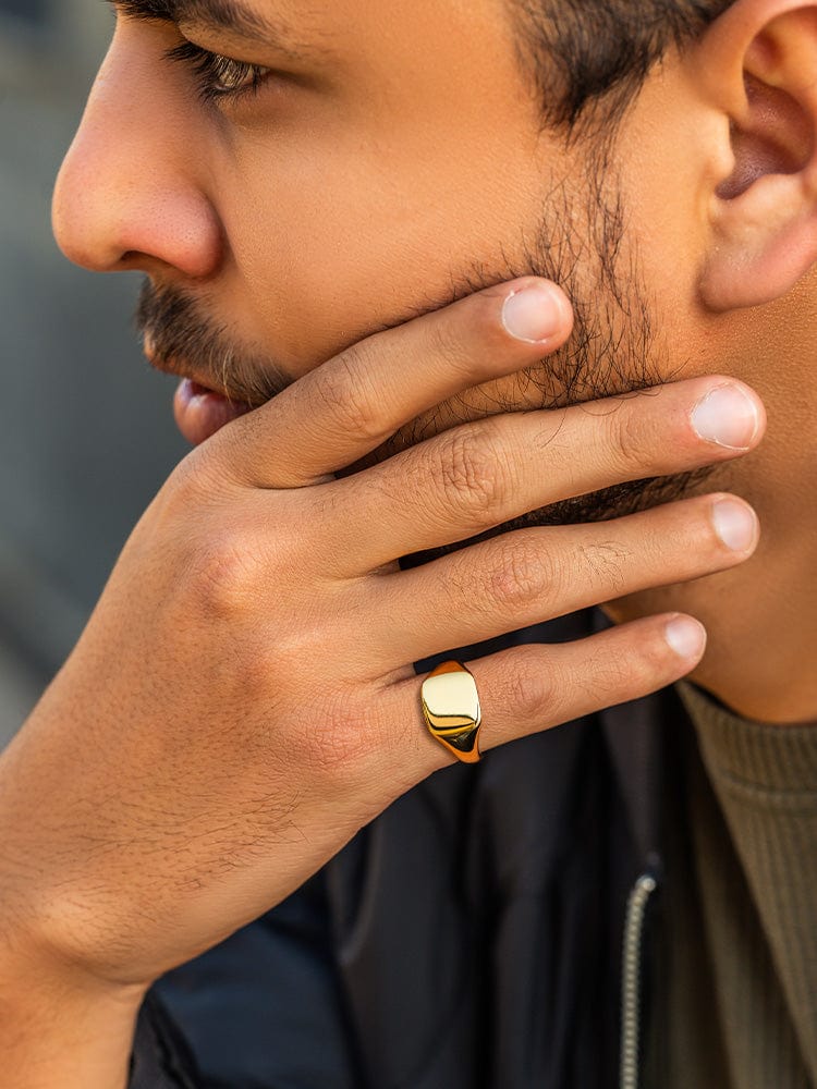 Square Signet Rings (Gold)