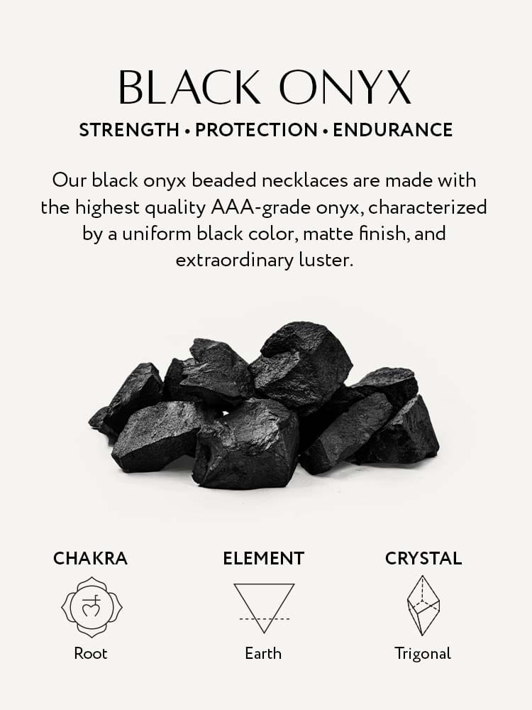 Black Onyx Beaded Necklace